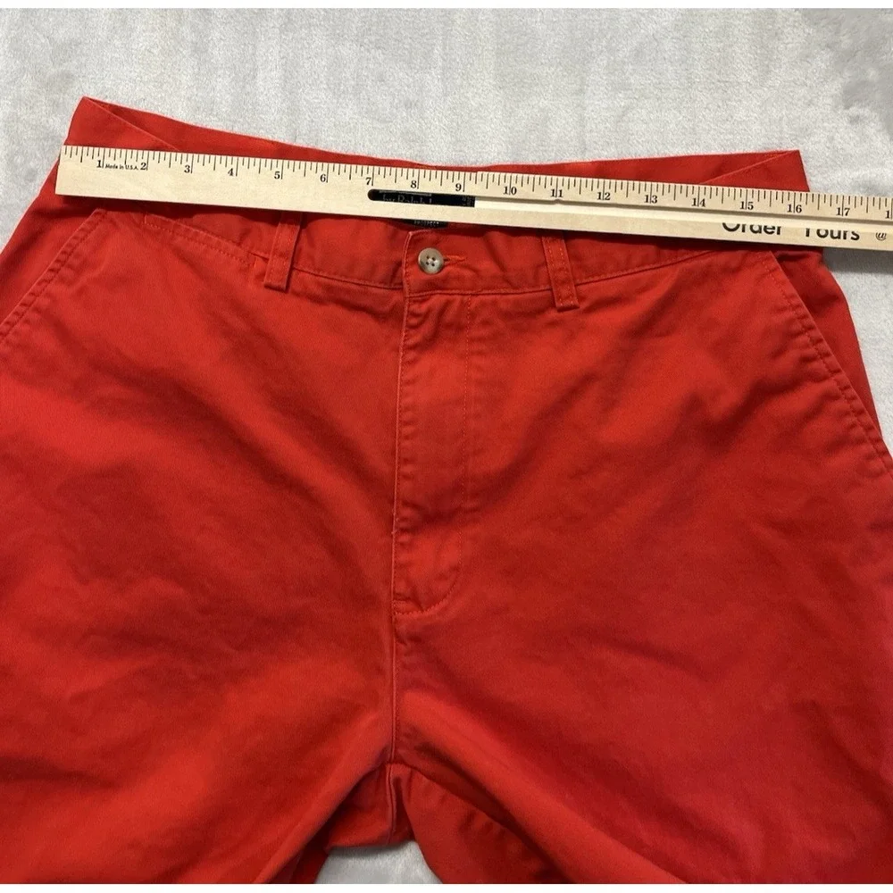 Polo Ralph Lauren Prospect Short Men 34 Red Chino Classic Flat Front 9'' Inseam